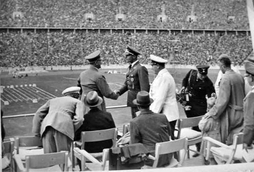Adolf Hitler at the Olympic stadium